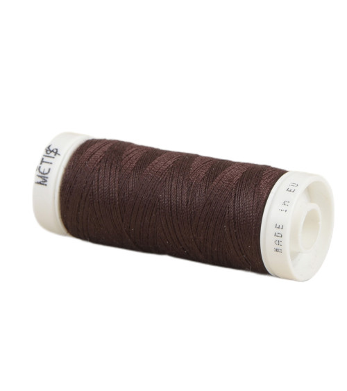 Bobine fil polyester 200m Oeko Tex fabriqué en Europe brun chocolat