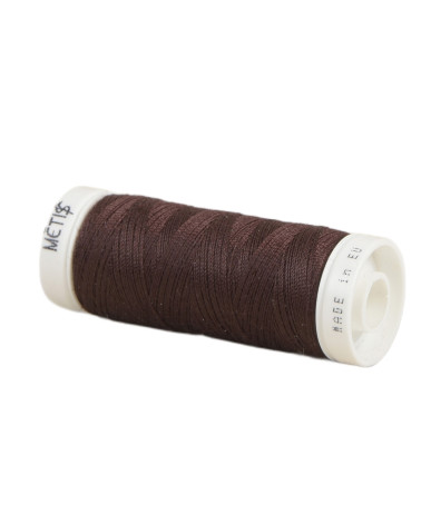 Bobine fil polyester 200m Oeko Tex fabriqué en Europe brun chocolat
