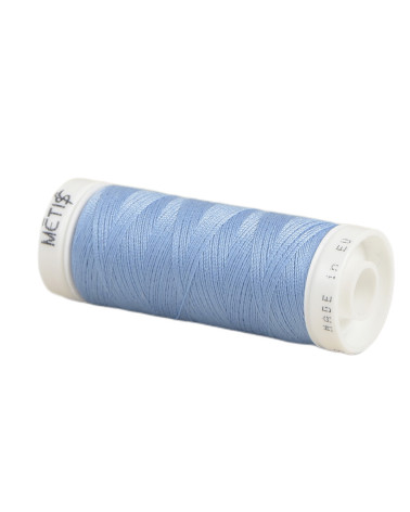 Bobine fil polyester 200m Oeko Tex fabriqué en Europe bleu bleuet