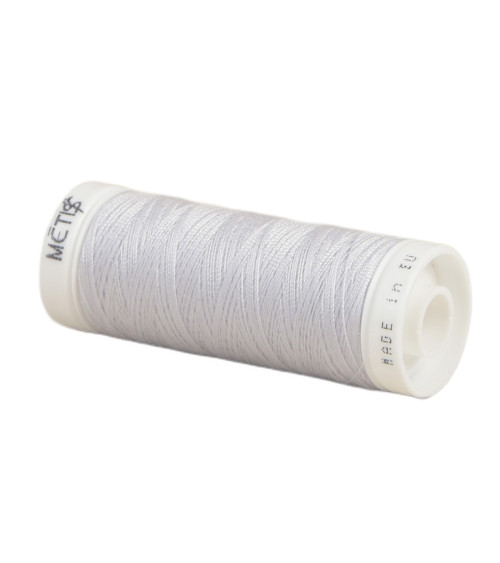 Bobine fil polyester 200m Oeko Tex fabriqué en Europe gris argent