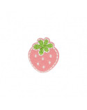 Lot de 3 écussons thermocollants Fraise 2,5cm x 3cm