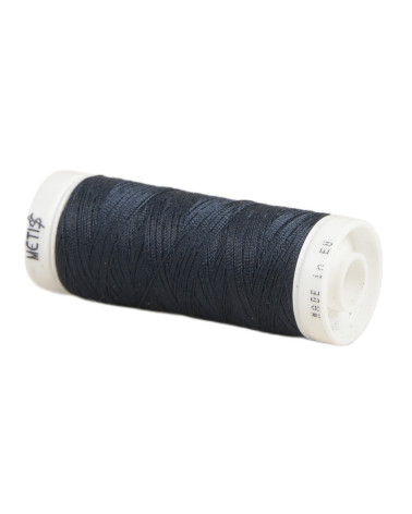 Bobine fil polyester 200m Oeko Tex fabriqué en Europe bleu marine nuit