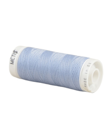 Bobine fil polyester 200m Oeko Tex fabriqué en Europe bleu bébé clair