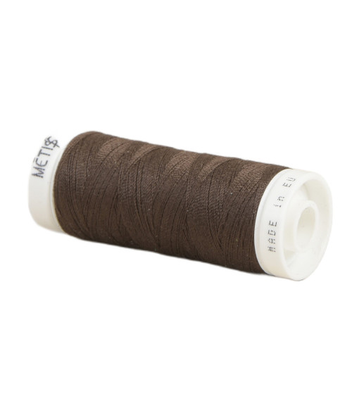 Bobine fil polyester 200m Oeko Tex fabriqué en Europe brun mocca