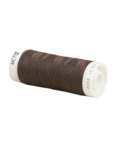 Bobine fil polyester 200m Oeko Tex fabriqué en Europe brun mocca