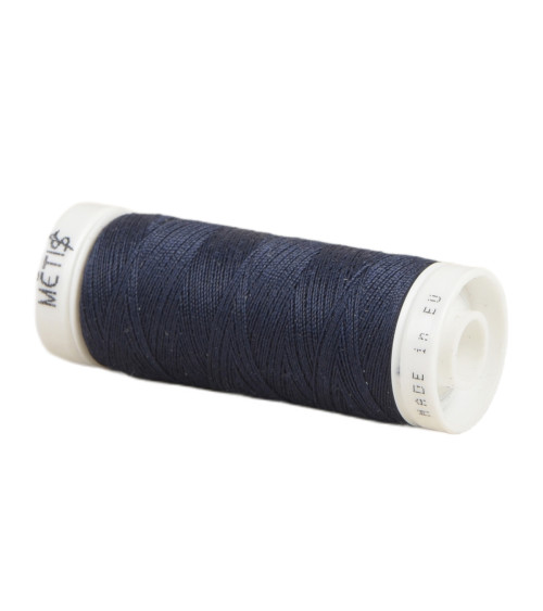 Bobine fil polyester 200m Oeko Tex fabriqué en Europe bleu profond