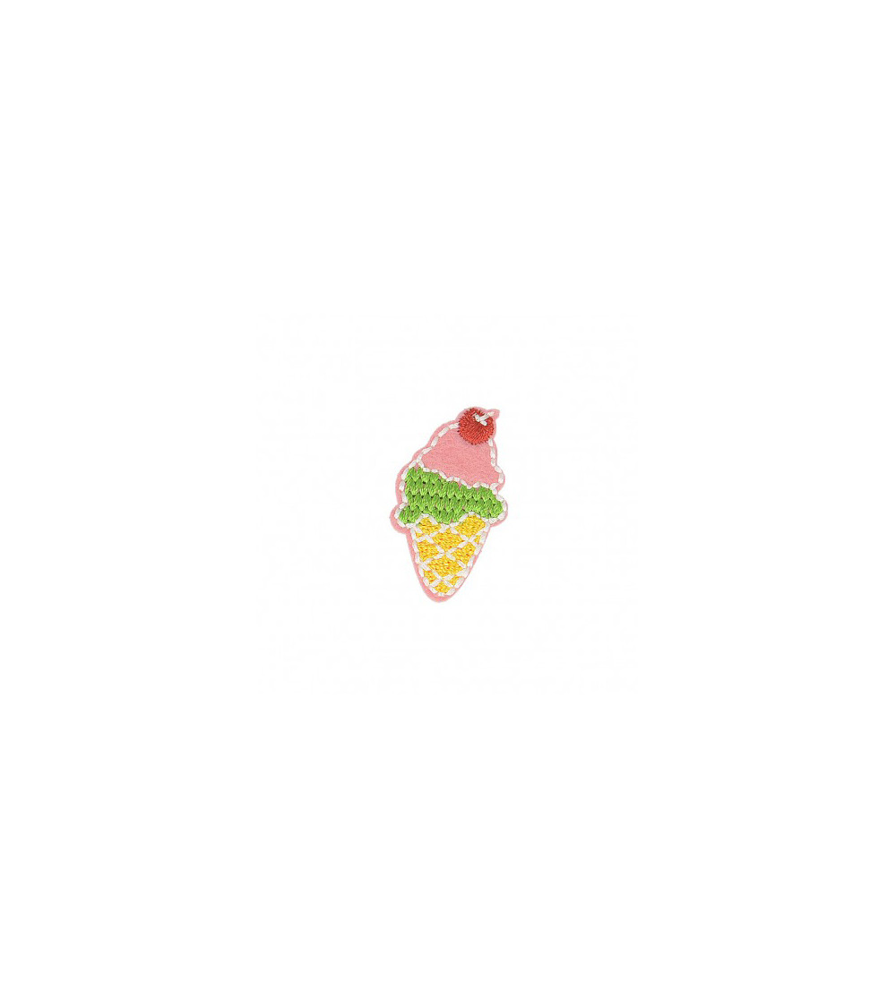 Lot de 3 écussons thermocollants Glace 2 boules 2cm x 3cm Lot de 3 écussons thermocollants Glace 2 boules 2cm x 3cm