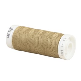 Bobine fil polyester 200m Oeko Tex fabriqué en Europe beige récolte