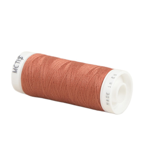 Bobine fil polyester 200m Oeko Tex fabriqué en Europe brun marron