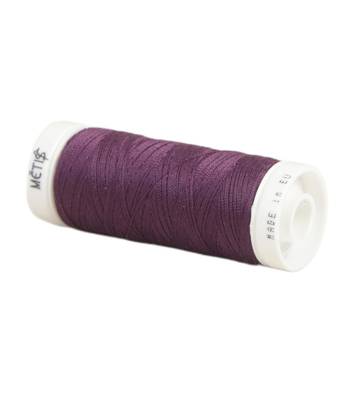 Bobine fil polyester 200m Oeko Tex fabriqué en Europe violet aubergine