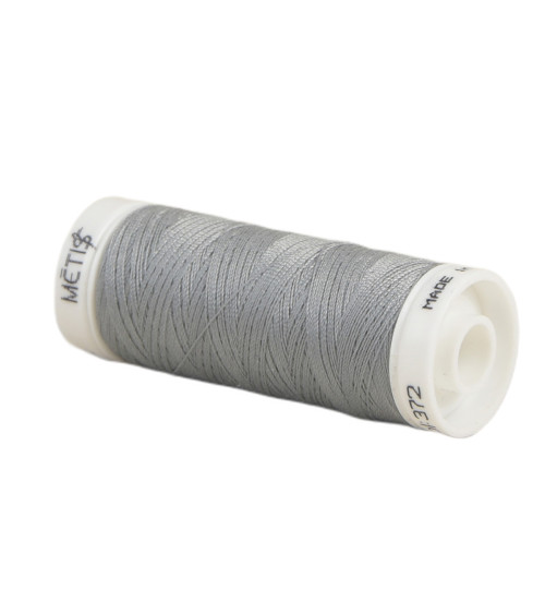 Bobine fil polyester 200m Oeko Tex fabriqué en Europe gris moyen