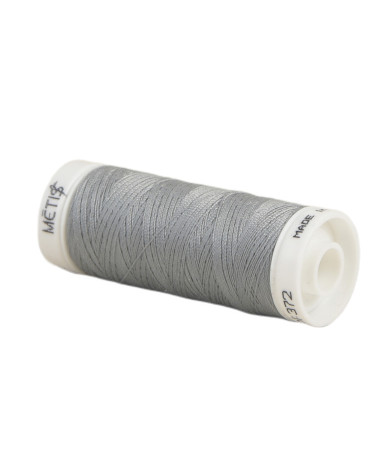 Bobine fil polyester 200m Oeko Tex fabriqué en Europe gris moyen