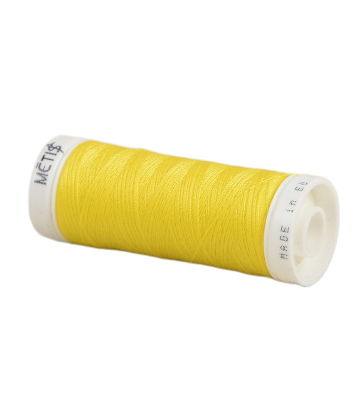 Bobine fil polyester 200m Oeko Tex fabriqué en Europe jaune foncé