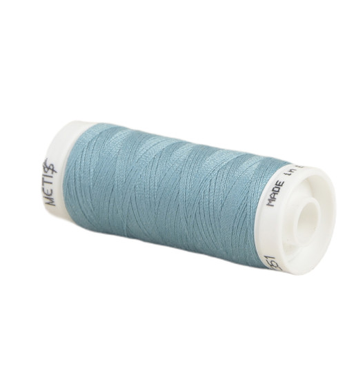 Bobine fil polyester 200m Oeko Tex fabriqué en Europe bleu porcelaine