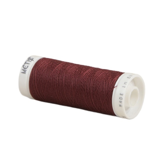 Bobine fil polyester 200m Oeko Tex fabriqué en Europe rouge beaujolais