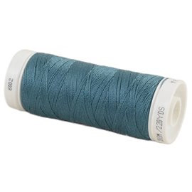 Bobine fil polyester 200m Oeko Tex fabriqué en Europe bleu paon