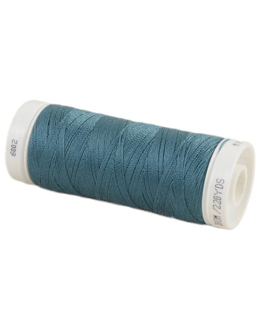 Bobina de hilo de poliéster 200m Oeko Tex fabricado en Europa azul pavo real