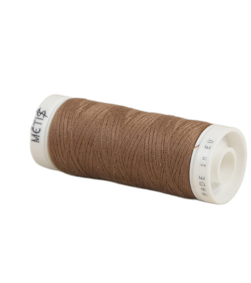 Bobine fil polyester 200m Oeko Tex fabriqué en Europe brun chocolat lait