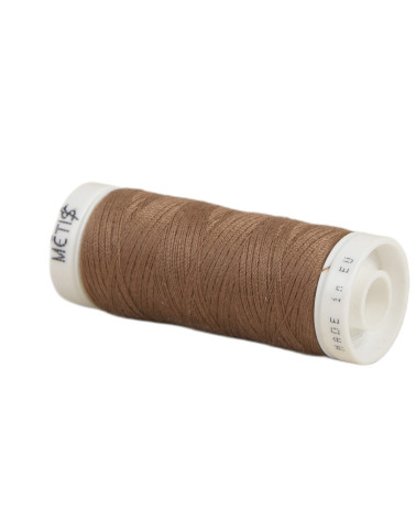 Bobina de hilo de poliéster 200m Oeko Tex fabricado en Europa marrón chocolate con leche