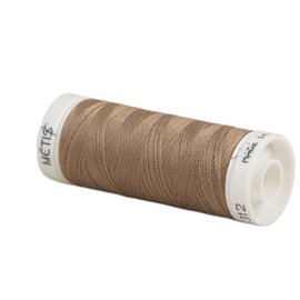 Bobine fil polyester 200m Oeko Tex fabriqué en Europe brun daim