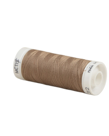 Bobine fil polyester 200m Oeko Tex fabriqué en Europe brun daim