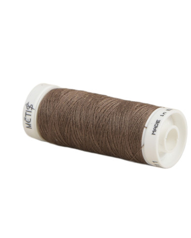 Bobine fil polyester 200m Oeko Tex fabriqué en Europe brun pécan