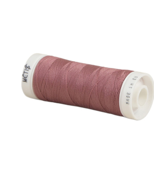 Bobine fil polyester 200m Oeko Tex fabriqué en Europe vieux rose