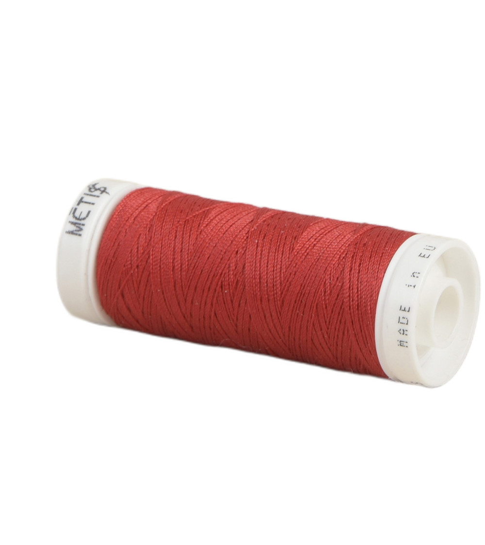 Bobine fil polyester 200m Oeko Tex fabriqué en Europe rouge dragon