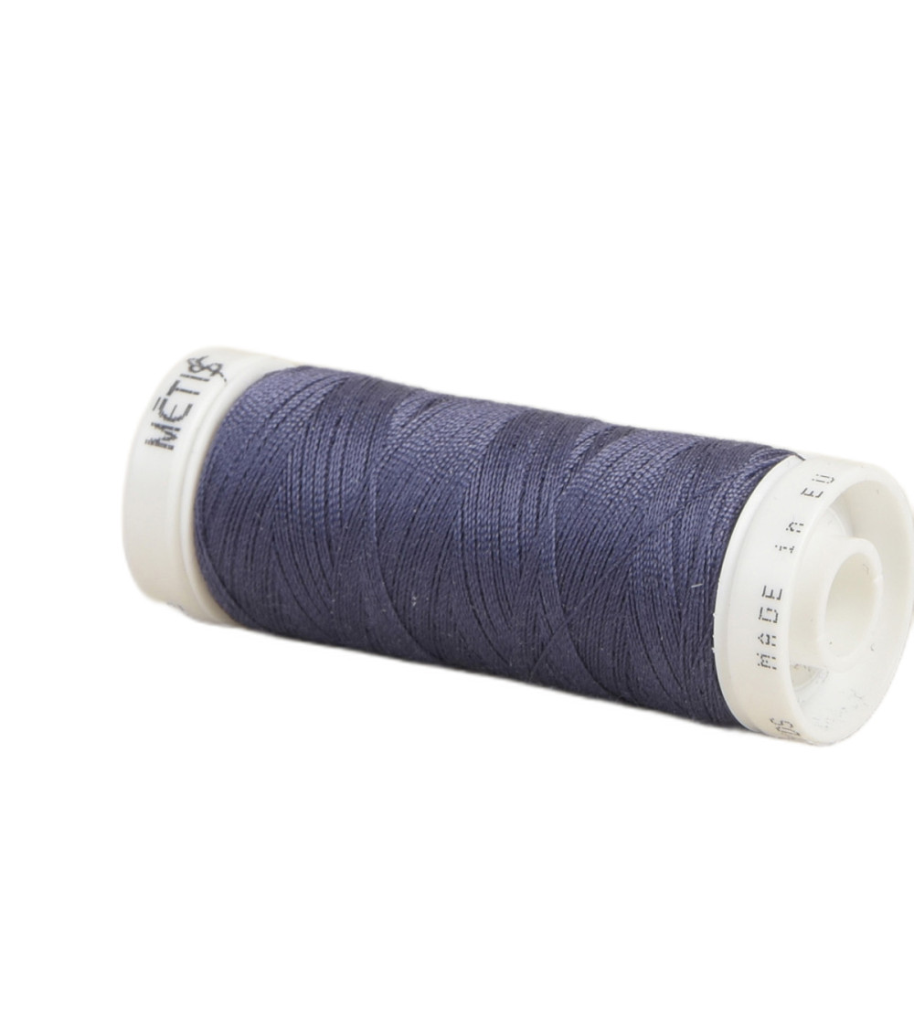 Bobine fil polyester 200m Oeko Tex fabriqué en Europe violet indigo