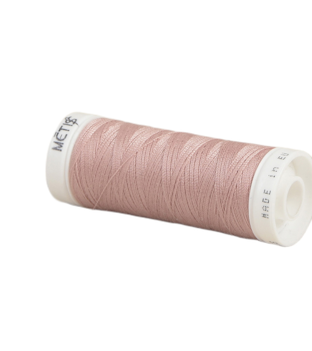 Bobine fil polyester 200m Oeko Tex fabriqué en Europe rose cochon