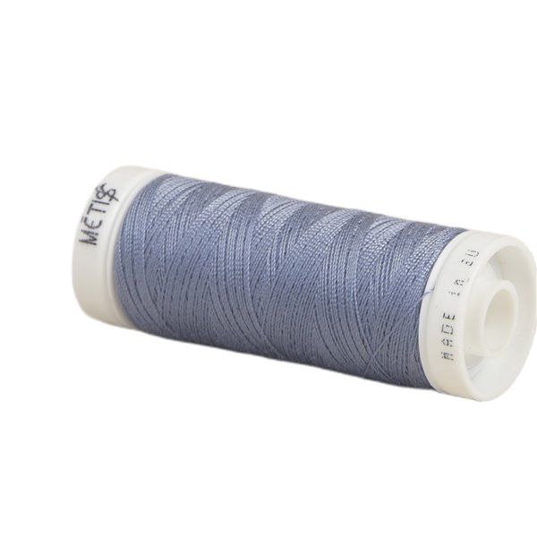 Bobine fil polyester 200m Oeko Tex fabriqué en Europe gris bleu