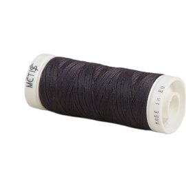 Bobine fil polyester 200m Oeko Tex fabriqué en Europe noir raisin