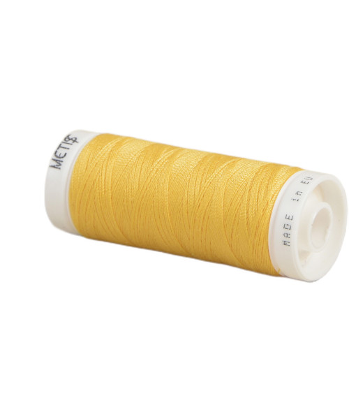 Bobine fil polyester 200m Oeko Tex fabriqué en Europe jaune curry