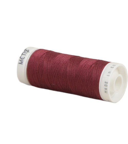 Bobine fil polyester 200m Oeko Tex fabriqué en Europe rouge cerise