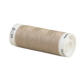 Bobine fil polyester 200m Oeko Tex fabriqué en Europe gris caillou clair