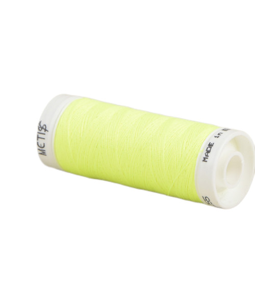 Bobine fil polyester 200m Oeko Tex fabriqué en Europe jaune vert clair