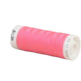 Bobine fil polyester 200m Oeko Tex fabriqué en Europe rose chaud