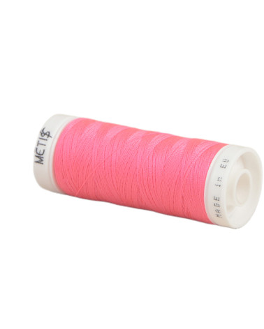 Spool of polyester thread 200m Oeko Tex made in Europe hot pink