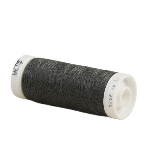 Bobine fil polyester 200m Oeko Tex fabriqué en Europe gris sol