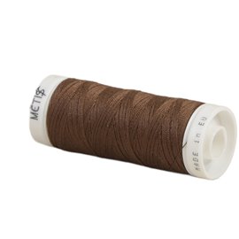 Bobine fil polyester 200m Oeko Tex fabriqué en Europe brun noisette