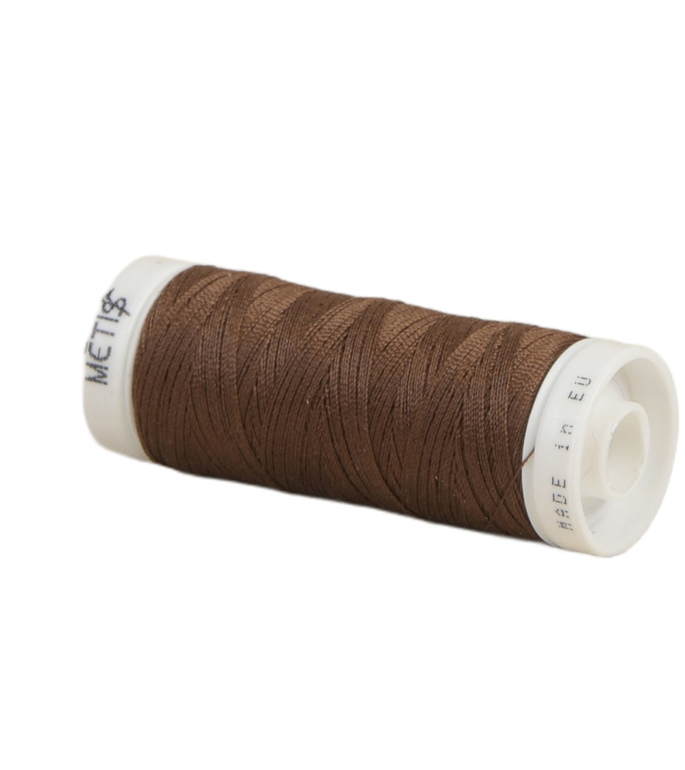 Spool of polyester thread 200m Oeko Tex made in Europe hazel brown