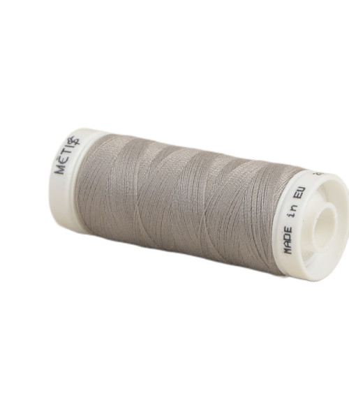 Bobine fil polyester 200m Oeko Tex fabriqué en Europe gris argile