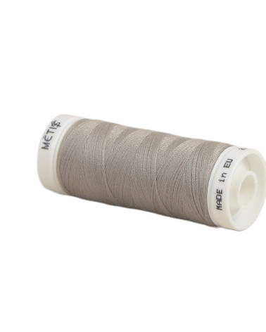 Bobina hilo poliéster 200m Oeko Tex fabricado en Europa gris arcilla