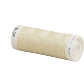 Bobine fil polyester 200m Oeko Tex fabriqué en Europe blanc crème