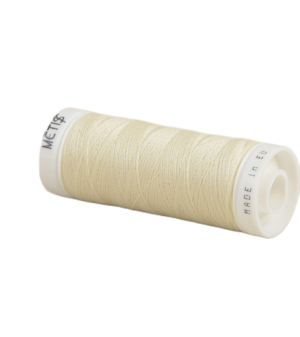 Polyester thread spool 200m Oeko Tex made in Europe cream white