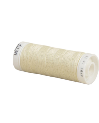 Spool of polyester thread 200m Oeko Tex made in Europe cream white
