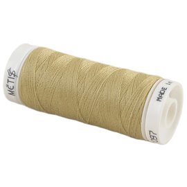 Bobine fil polyester 200m Oeko Tex fabriqué en Europe beige cacahuète