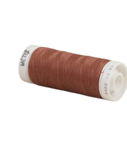 Bobine fil polyester 200m Oeko Tex fabriqué en Europe rouge cuivre