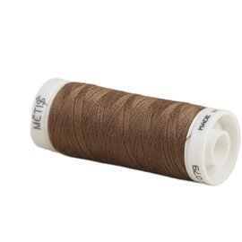 Bobine fil polyester 200m Oeko Tex fabriqué en Europe brun chêne
