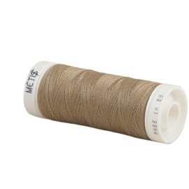 Bobine fil polyester 200m Oeko Tex fabriqué en Europe beige brun